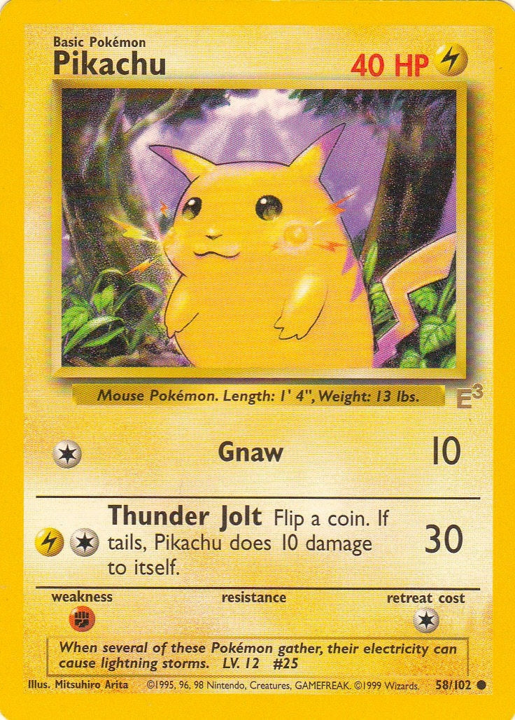 Image for Pikachu - 58/102 (E3 Stamped) (058/102) (MCAP) - Pokemon