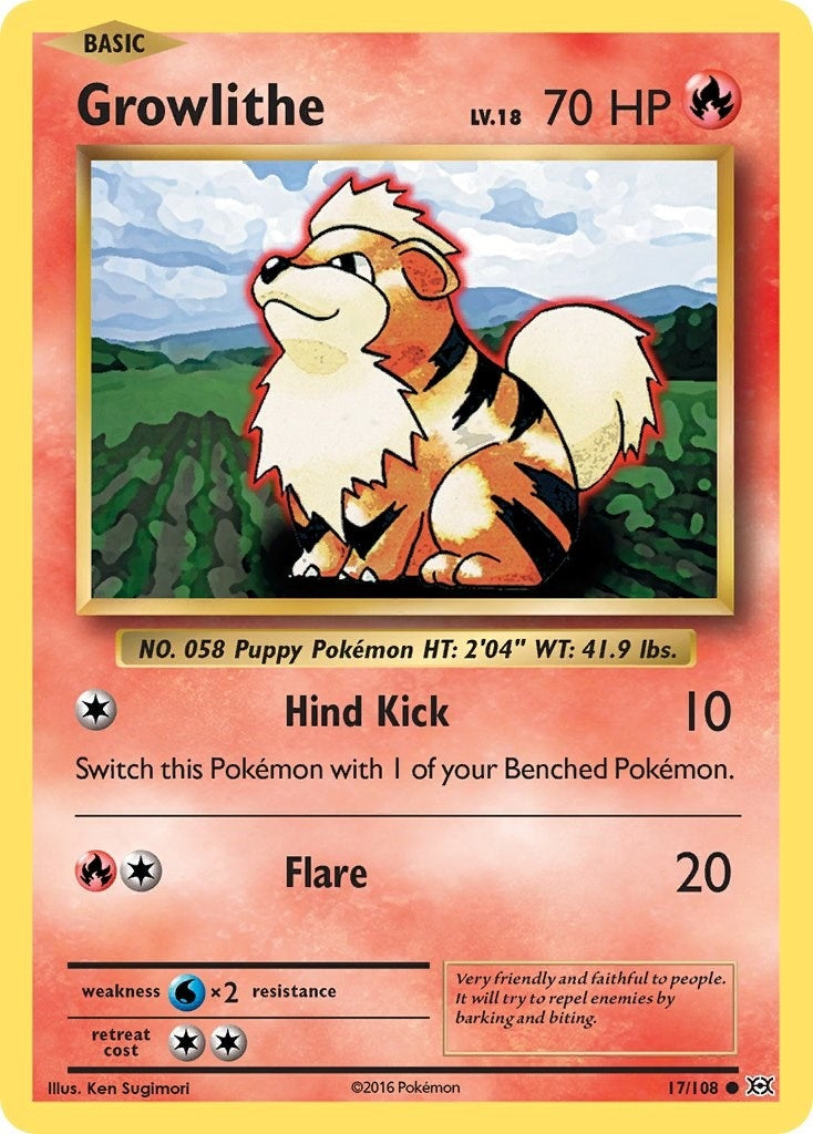 Image for Growlithe (17/108) (EVO) - Pokemon