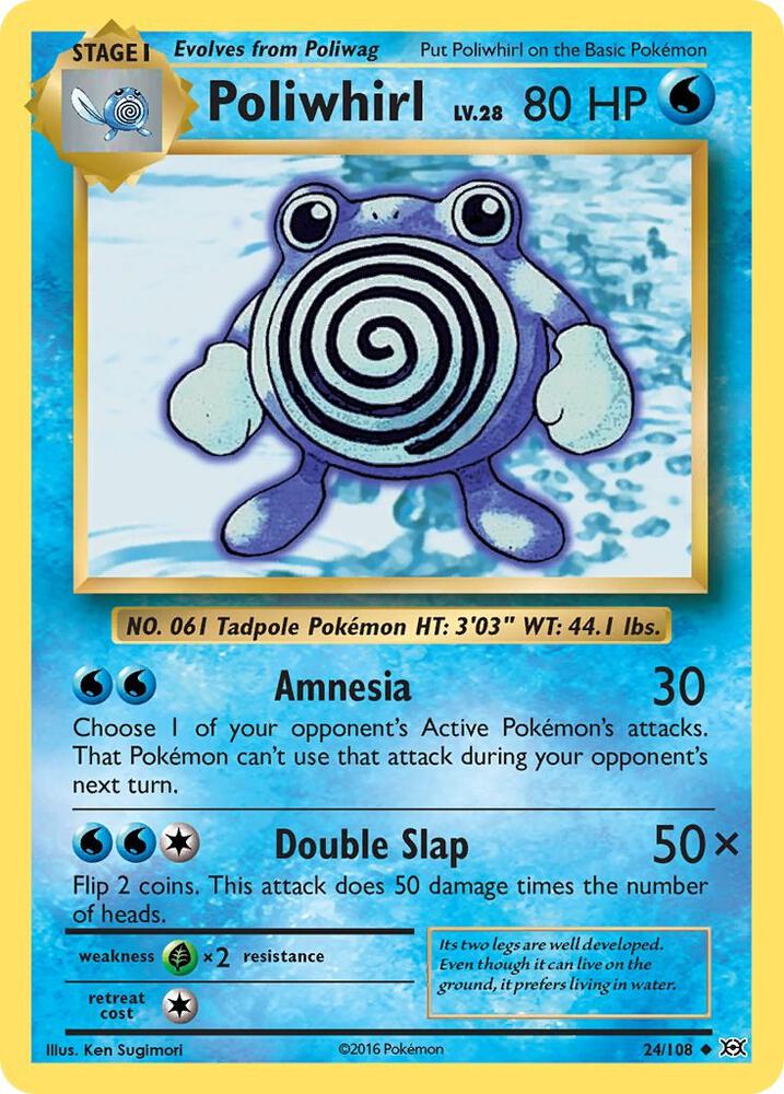 Image for Poliwhirl (24/108) (EVO) - Pokemon