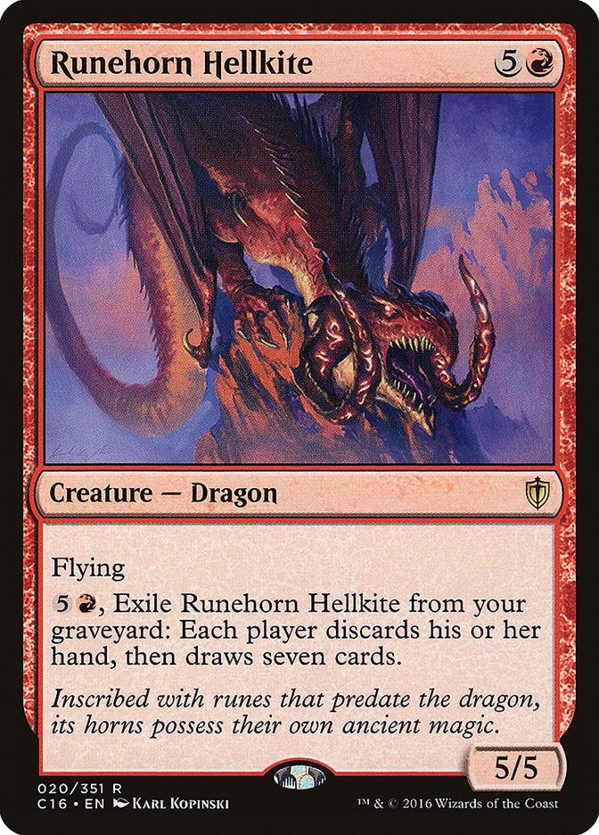 Image for Runehorn Hellkite (20) (C16) - Magic: The Gathering
