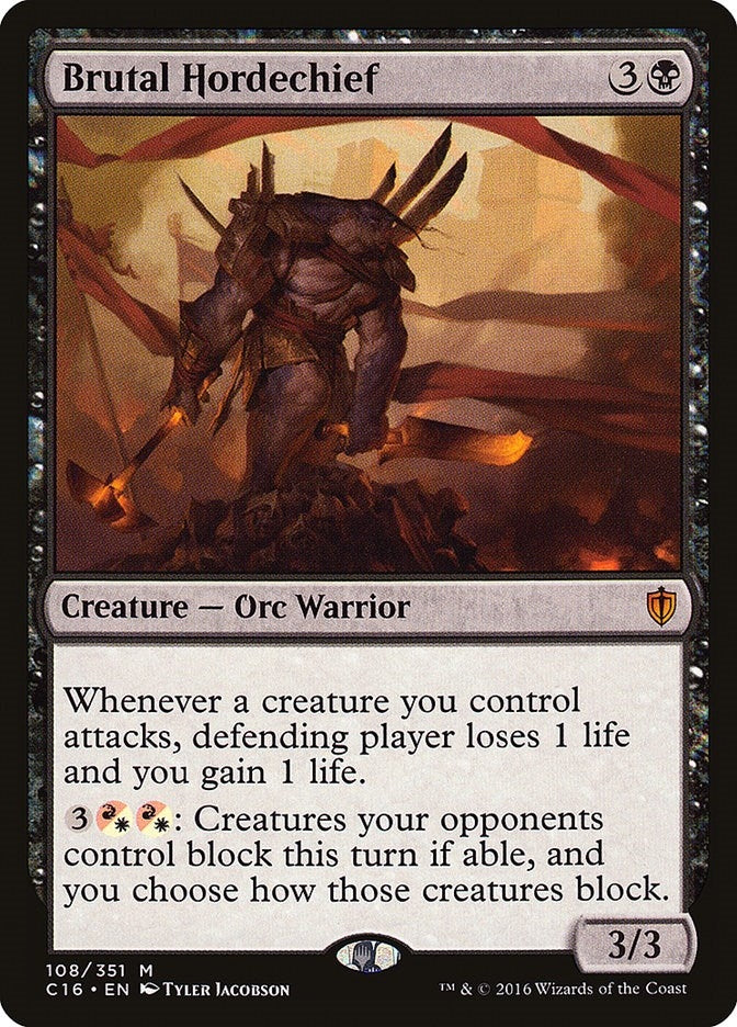 Image for Brutal Hordechief (108) (C16) - Magic: The Gathering