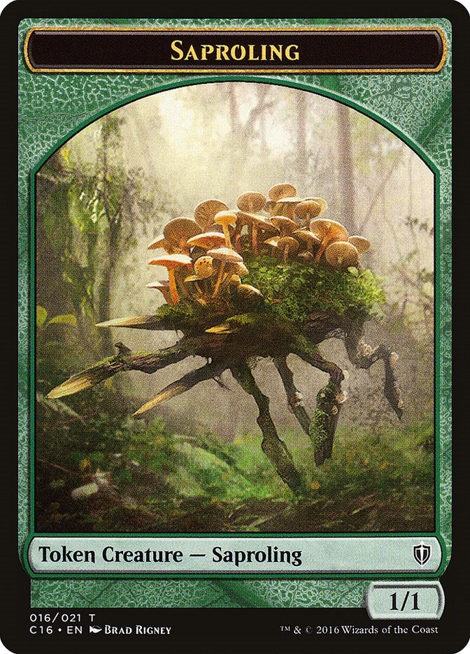 Image for Saproling (016) // Spirit (006) Double-Sided Token (16 // 6) (C16) - Magic: The Gathering