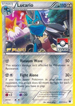 Image for Lucario - 63/124 (Pokemon League) [1st Place] (063/124) (PR) - Pokemon