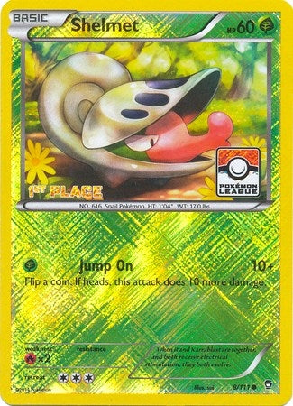 Image for Shelmet - 8/111 (Pokemon League) [1st Place] (008/111) (PR) - Pokemon