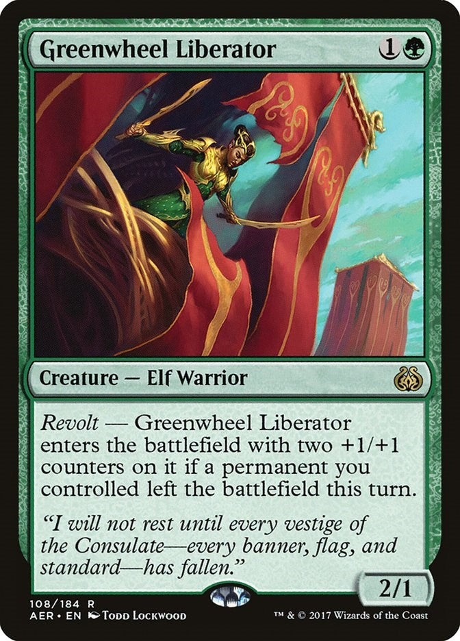 Image for Greenwheel Liberator (108) (AER) - Magic: The Gathering