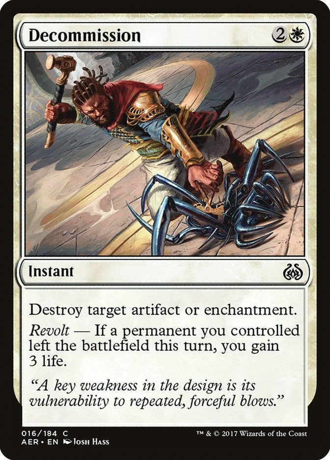Image for Decommission (16) (AER) - Magic: The Gathering