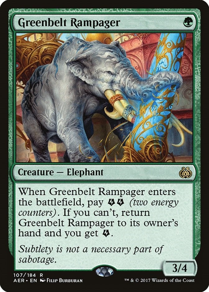 Image for Greenbelt Rampager (107) (AER) - Magic: The Gathering