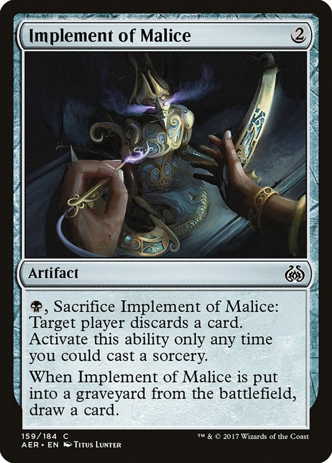 Image for Implement of Malice (159) (AER) - Magic: The Gathering