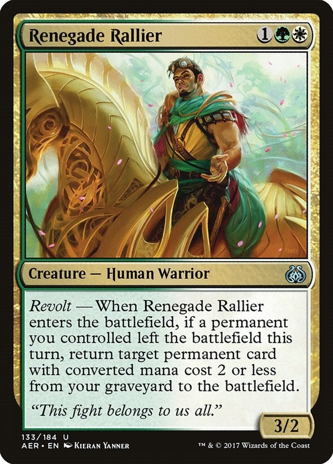 Image for Renegade Rallier (133) (AER) - Magic: The Gathering