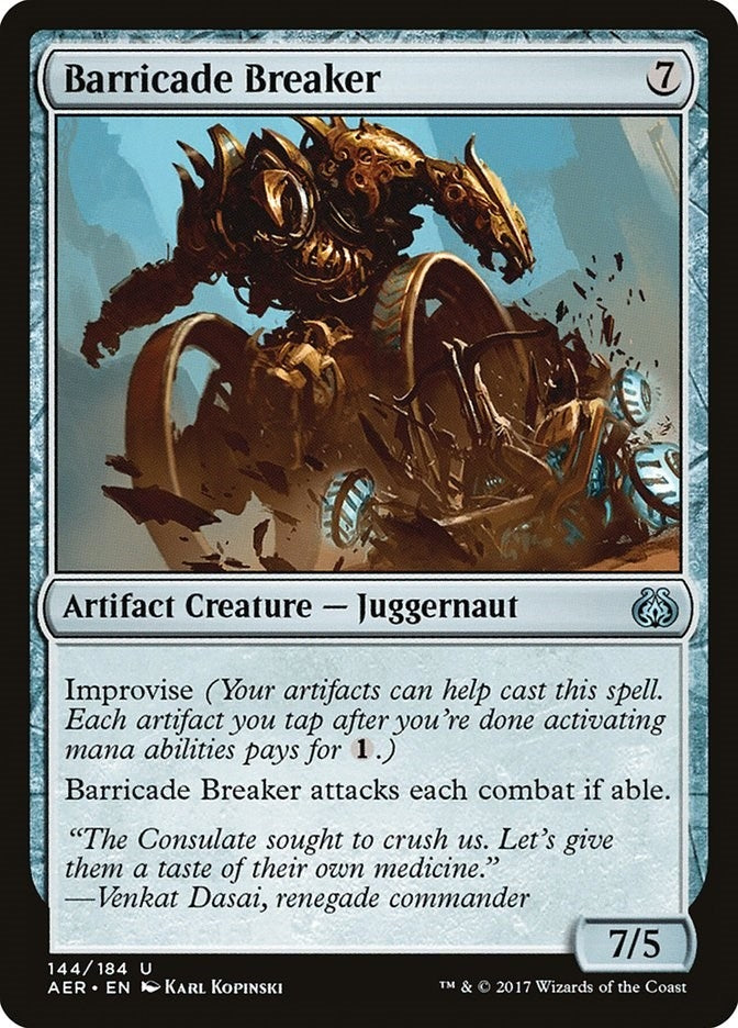 Image for Barricade Breaker (144) (AER) - Magic: The Gathering