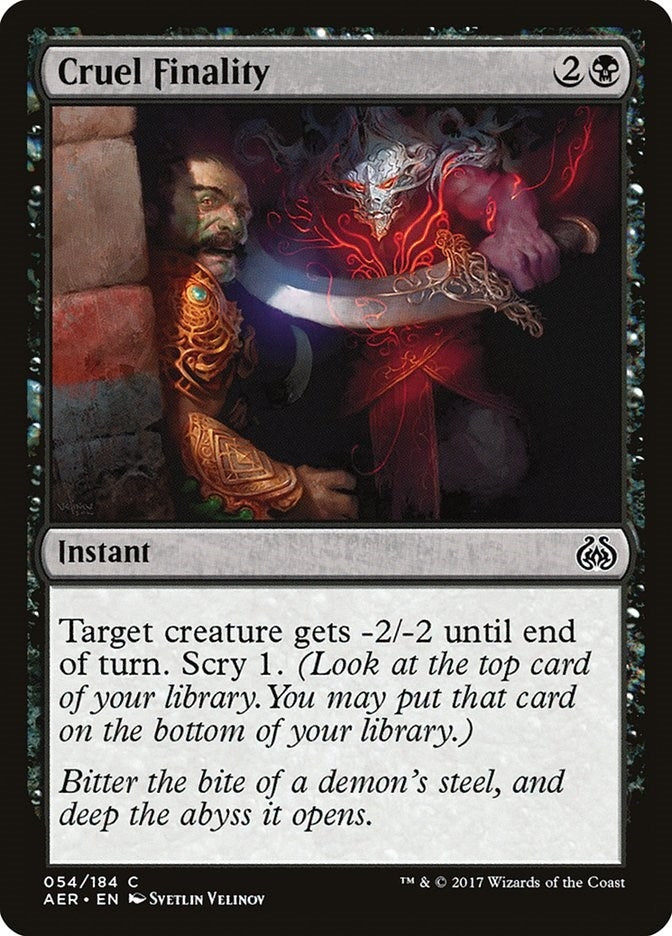 Image for Cruel Finality (54) (AER) - Magic: The Gathering
