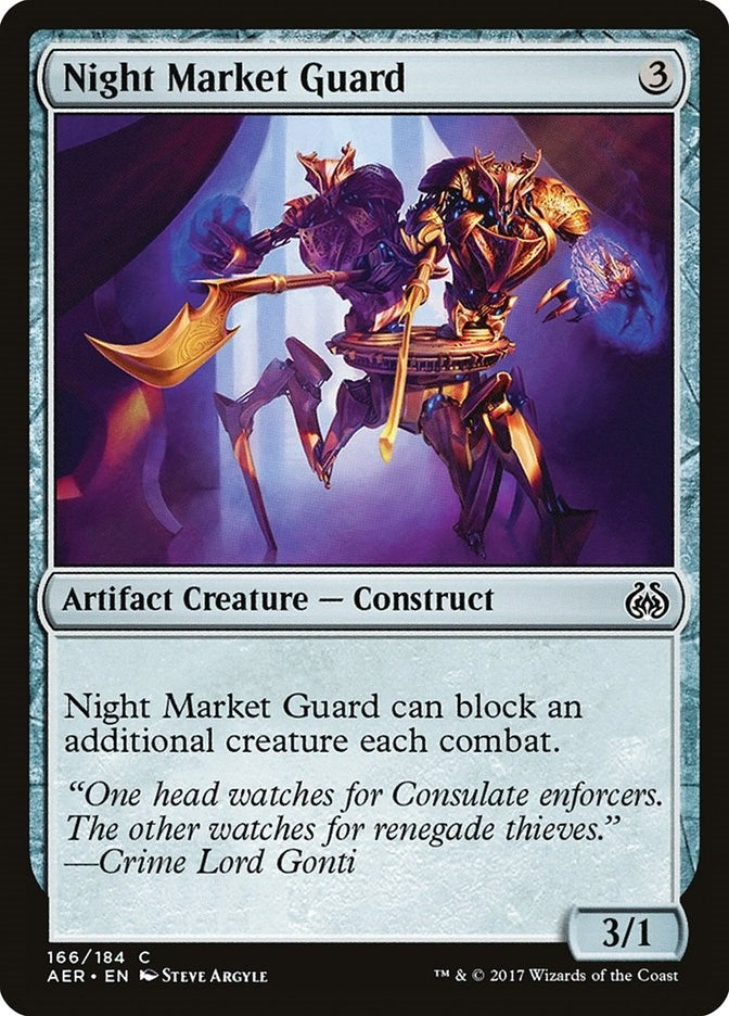 Image for Night Market Guard (166) (AER) - Magic: The Gathering
