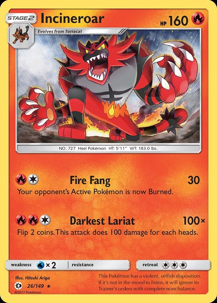 Image for Incineroar (26/149) (SM01) - Pokemon