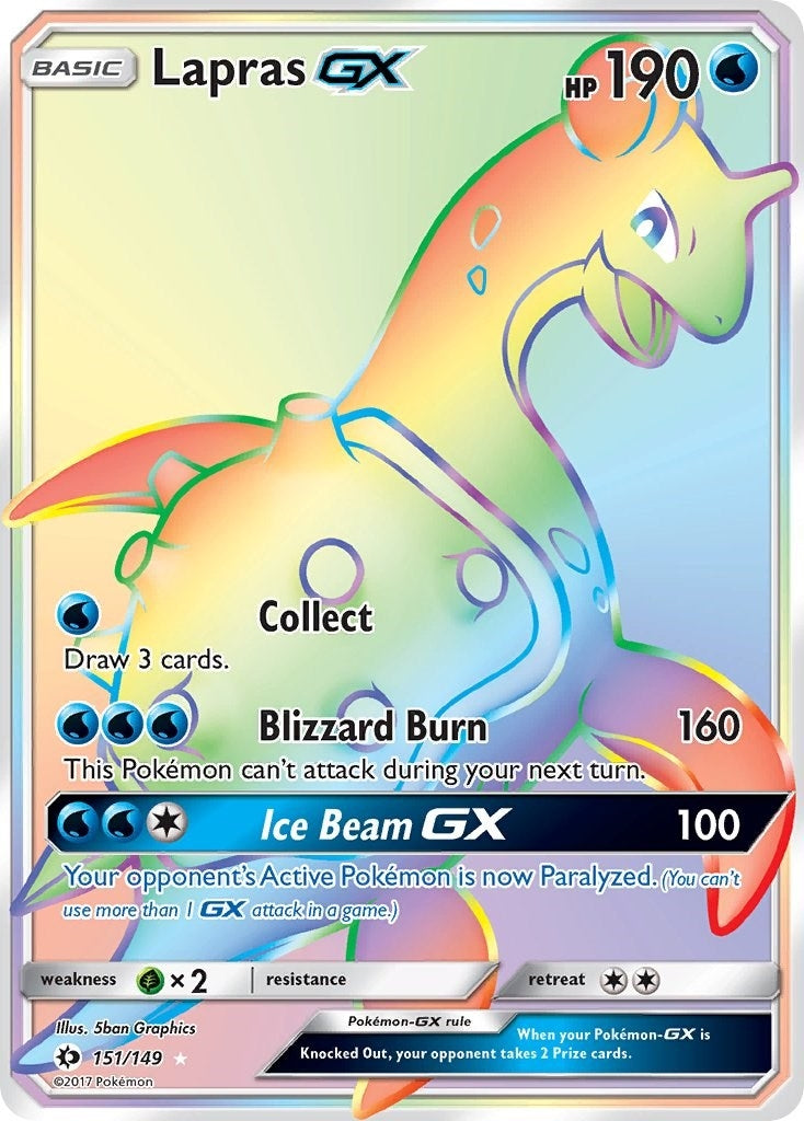 Image for Lapras GX (Secret) (151/149) (SM01) - Pokemon