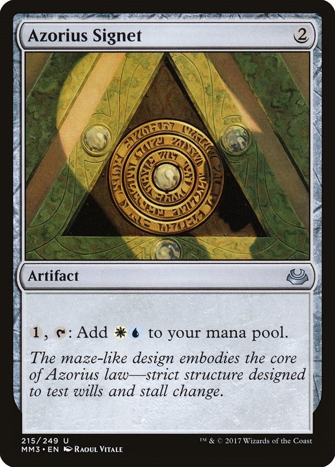 Image for Azorius Signet (215) (MM3) - Magic: The Gathering