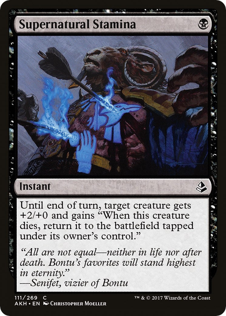 Image for Supernatural Stamina (111) (AKH) - Magic: The Gathering