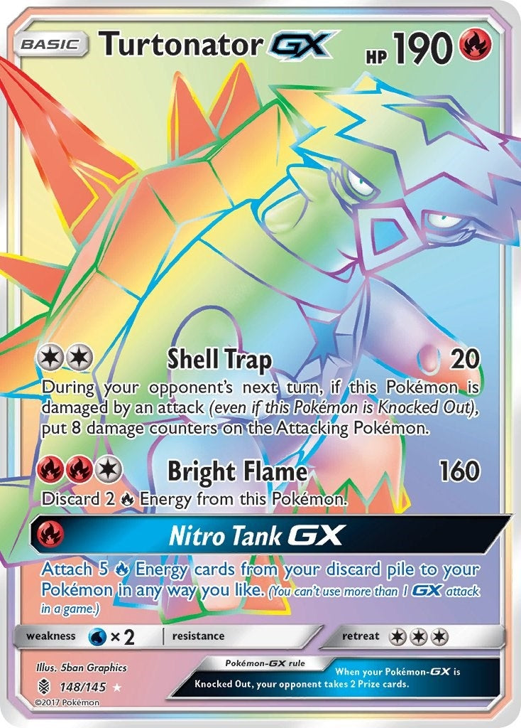Image for Turtonator GX (Secret) (148/145) (SM02) - Pokemon