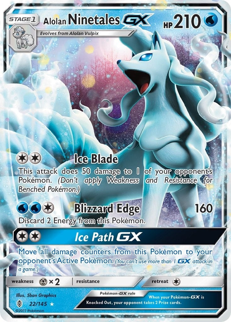 Image for Alolan Ninetales GX (22/145) (SM02) - Pokemon
