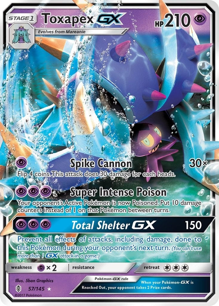 Image for Toxapex GX (57/145) (SM02) - Pokemon