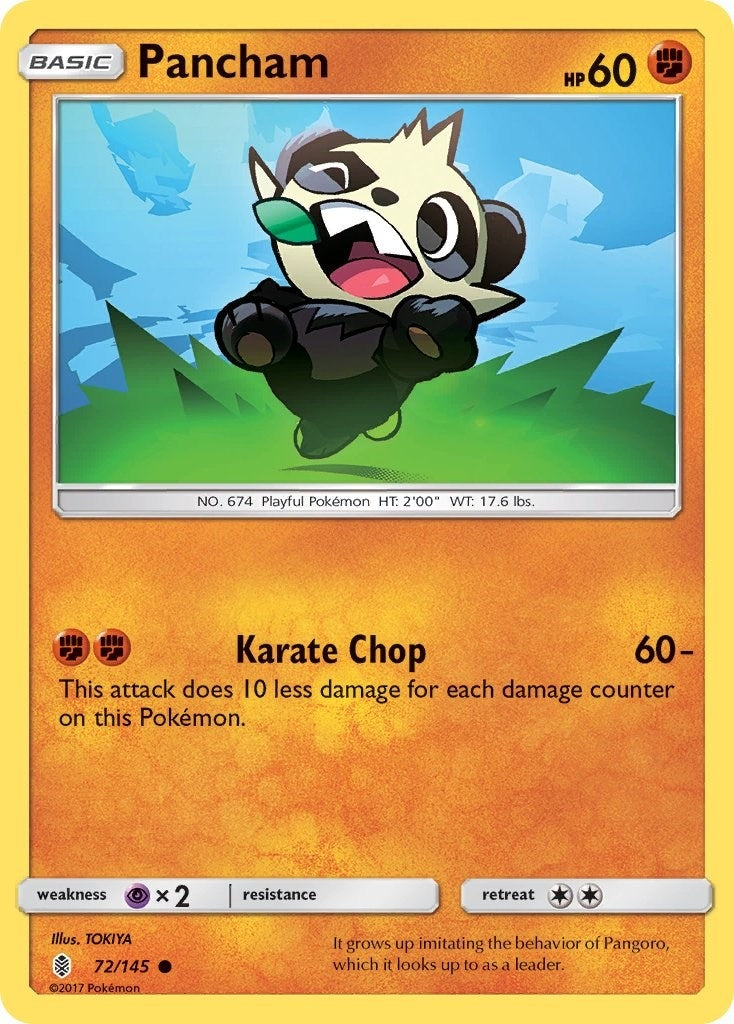 Image for Pancham (72/145) (SM02) - Pokemon