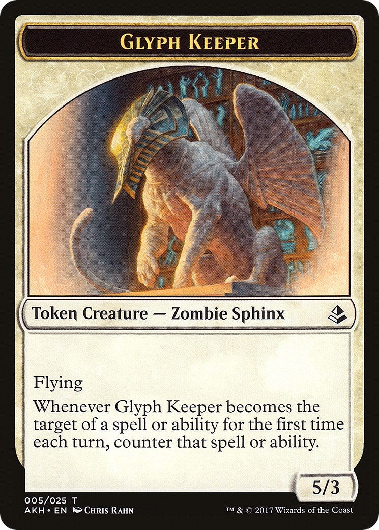 Image for Glyph Keeper // Warrior Double-Sided Token (5 // 17) - Magic: The Gathering