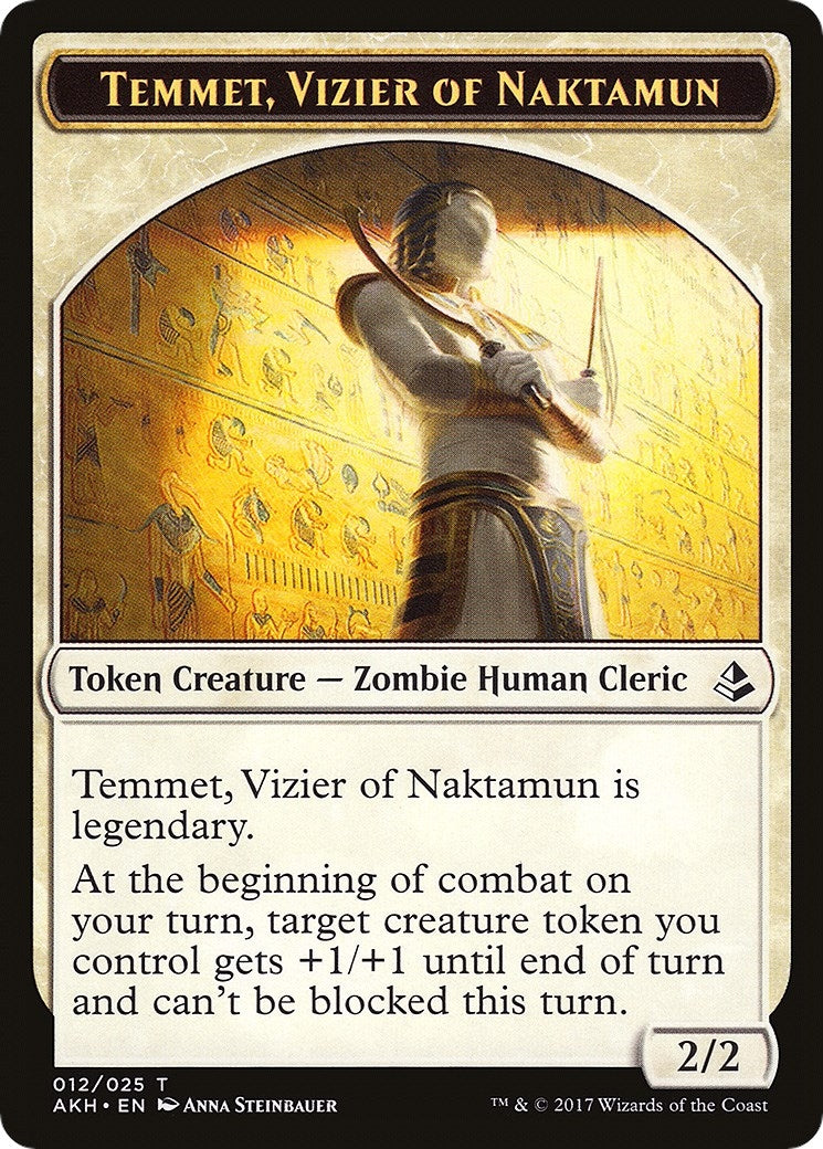 Image for Temmet, Vizier of Naktamun // Zombie Double-Sided Token (12 // 20) - Magic: The Gathering