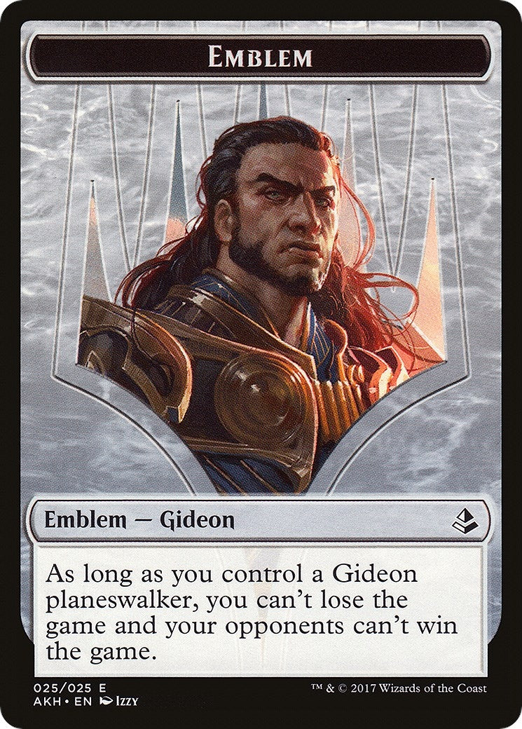 Image for Emblem - Gideon of the Trials // Zombie Double-Sided Token (25 // 20) (AKH) - Magic: The Gathering