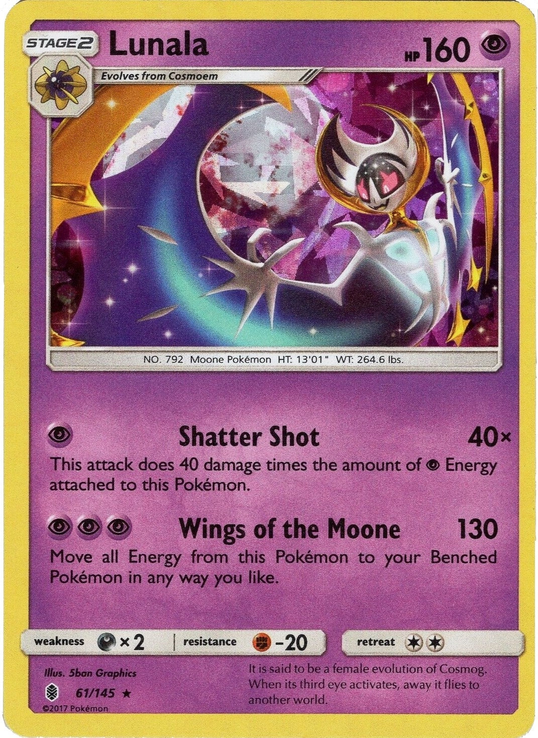 Image for Lunala - 61/145 (Cracked Ice Holo) (061/145) (PR) - Pokemon