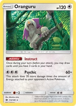 Image for Oranguru - 113/149 (SM Base Set) (113/149) (PR) - Pokemon