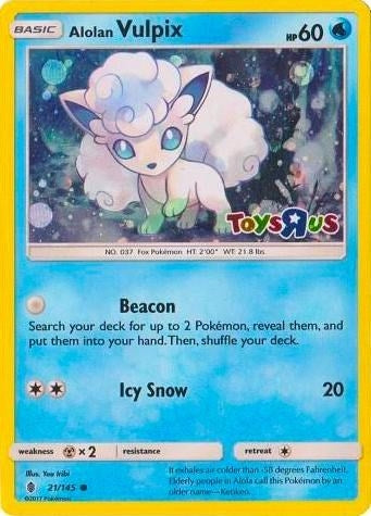 Image for Alolan Vulpix - 21/145 (Toys R Us Promo) (021/145) (MCAP) - Pokemon