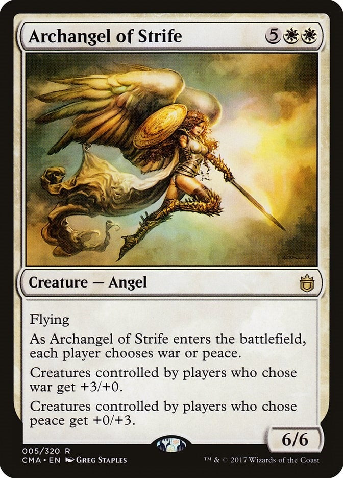 Image for Archangel of Strife (5) (CMA) - Magic: The Gathering