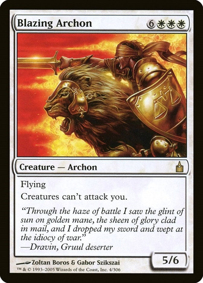 Image for Blazing Archon (4) - Magic: The Gathering