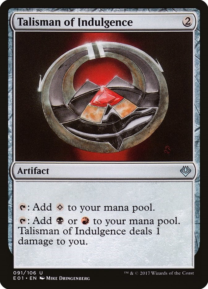 Image for Talisman of Indulgence (91) (AC2) - Magic: The Gathering