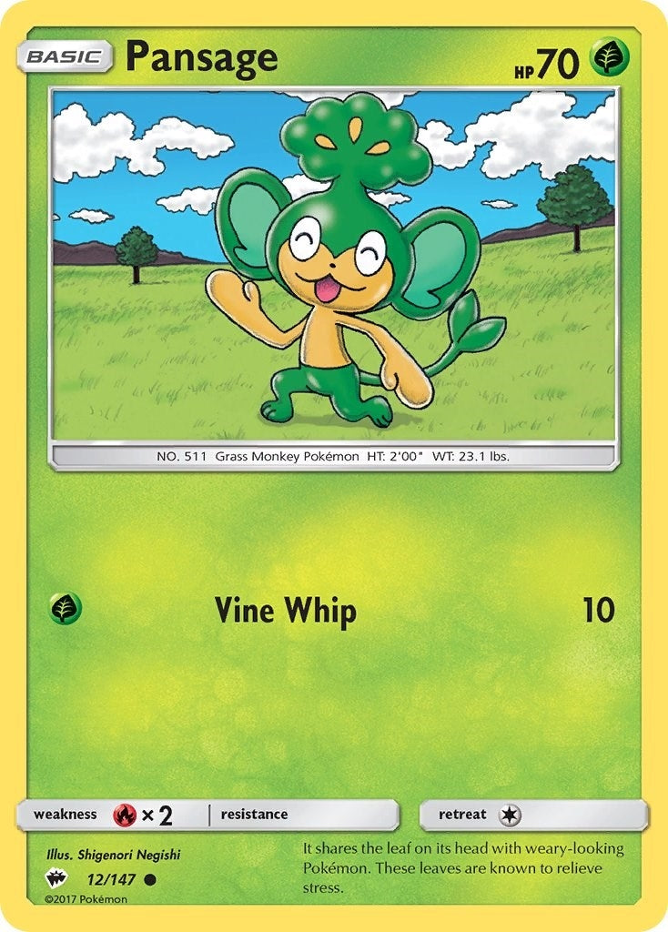 Image for Pansage (12/147) (SM03) - Pokemon