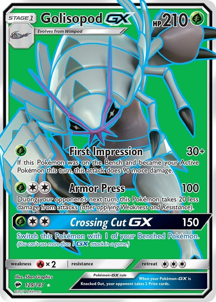 Image for Golisopod GX (Full Art) (129/147) (SM03) - Pokemon