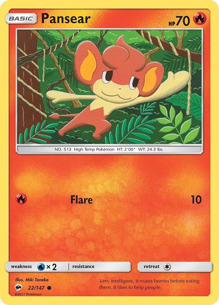 Image for Pansear (22/147) (SM03) - Pokemon