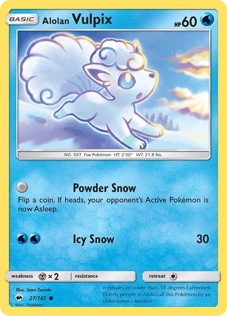 Image for Alolan Vulpix (27/147) (SM03) - Pokemon