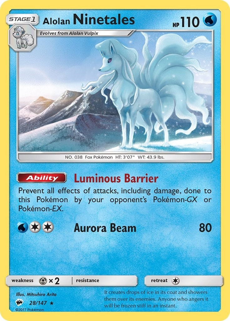 Image for Alolan Ninetales (28/147) (SM03) - Pokemon