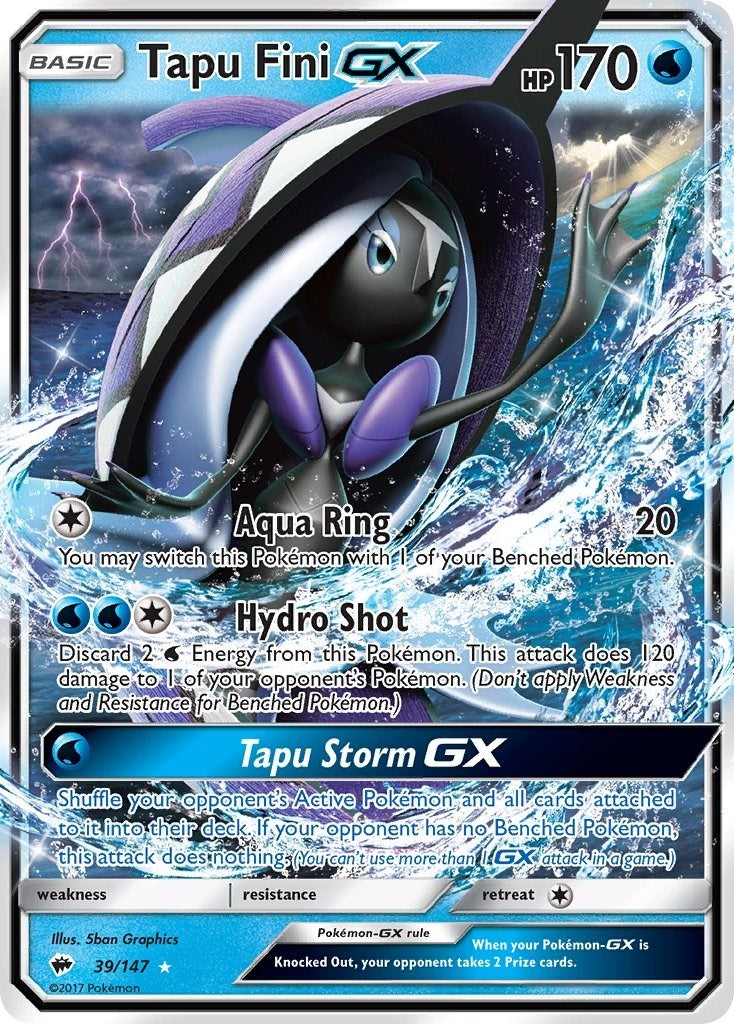 Image for Tapu Fini GX (39/147) (SM03) - Pokemon