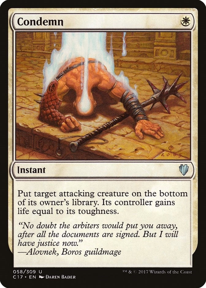 Image for Condemn (58) (C17) - Magic: The Gathering