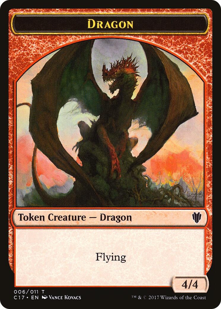 Image for Dragon (006) // Gold Double-Sided Token (6 // 10) - Magic: The Gathering