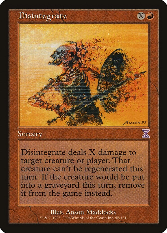 Image for Disintegrate (58) - Magic: The Gathering