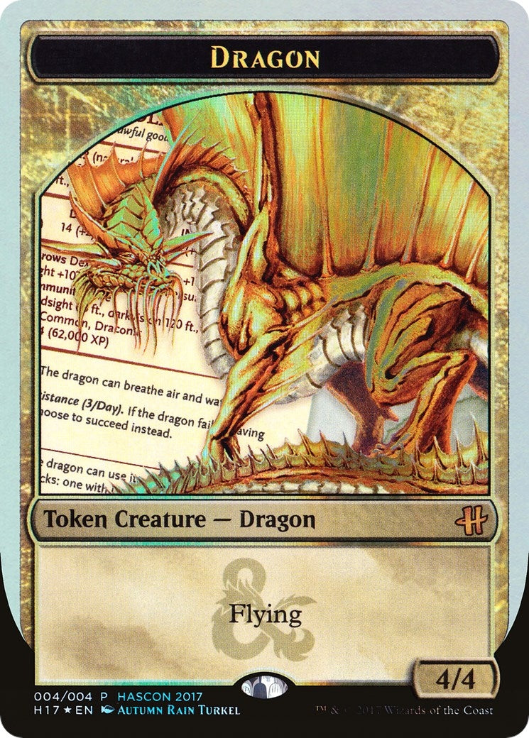 Image for Dragon Token (Gold) (4) - Magic: The Gathering