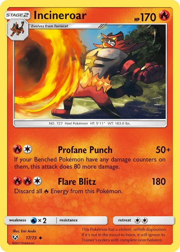 Image for Incineroar (17/73) (SHL) - Pokemon
