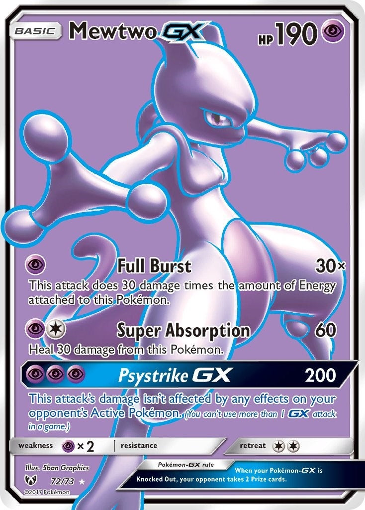 Image for Mewtwo GX (Full Art) (72/73) (SHL) - Pokemon