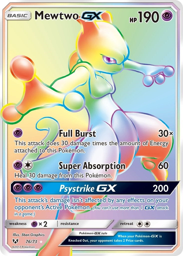 Image for Mewtwo GX (Secret) (76/73) (SHL) - Pokemon