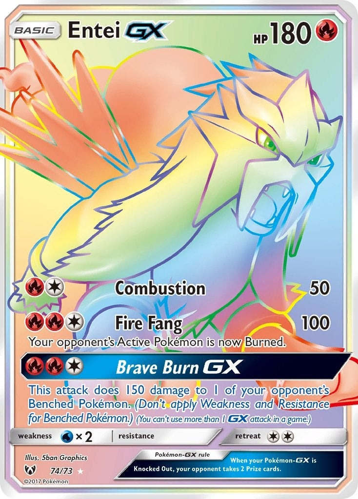 Image for Entei GX (Secret) (74/73) (SHL) - Pokemon
