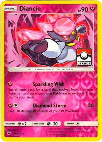 Image for Diancie - 94/147 (Pokemon League) (094/147) (PR) - Pokemon