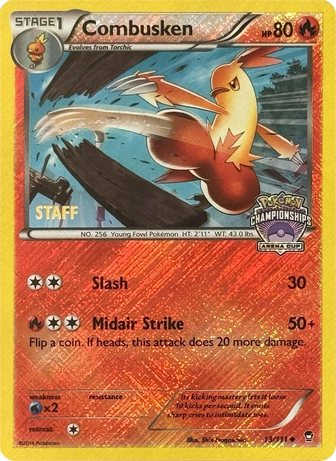 Image for Combusken - 13/111 (Arena Cup Championships) [Staff] (013/111) (PR) - Pokemon