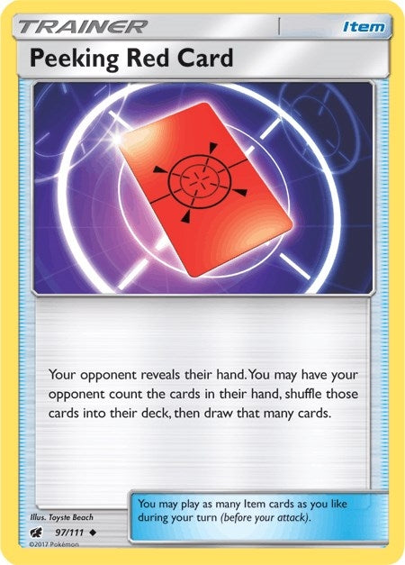 Image for Peeking Red Card (97/111) (SM04) - Pokemon
